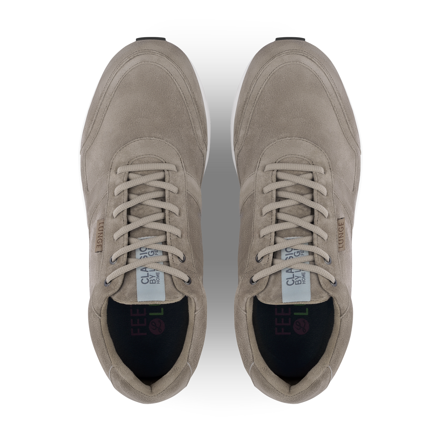 Classic Walk Velour Leather Next (Dark Taupe/White)