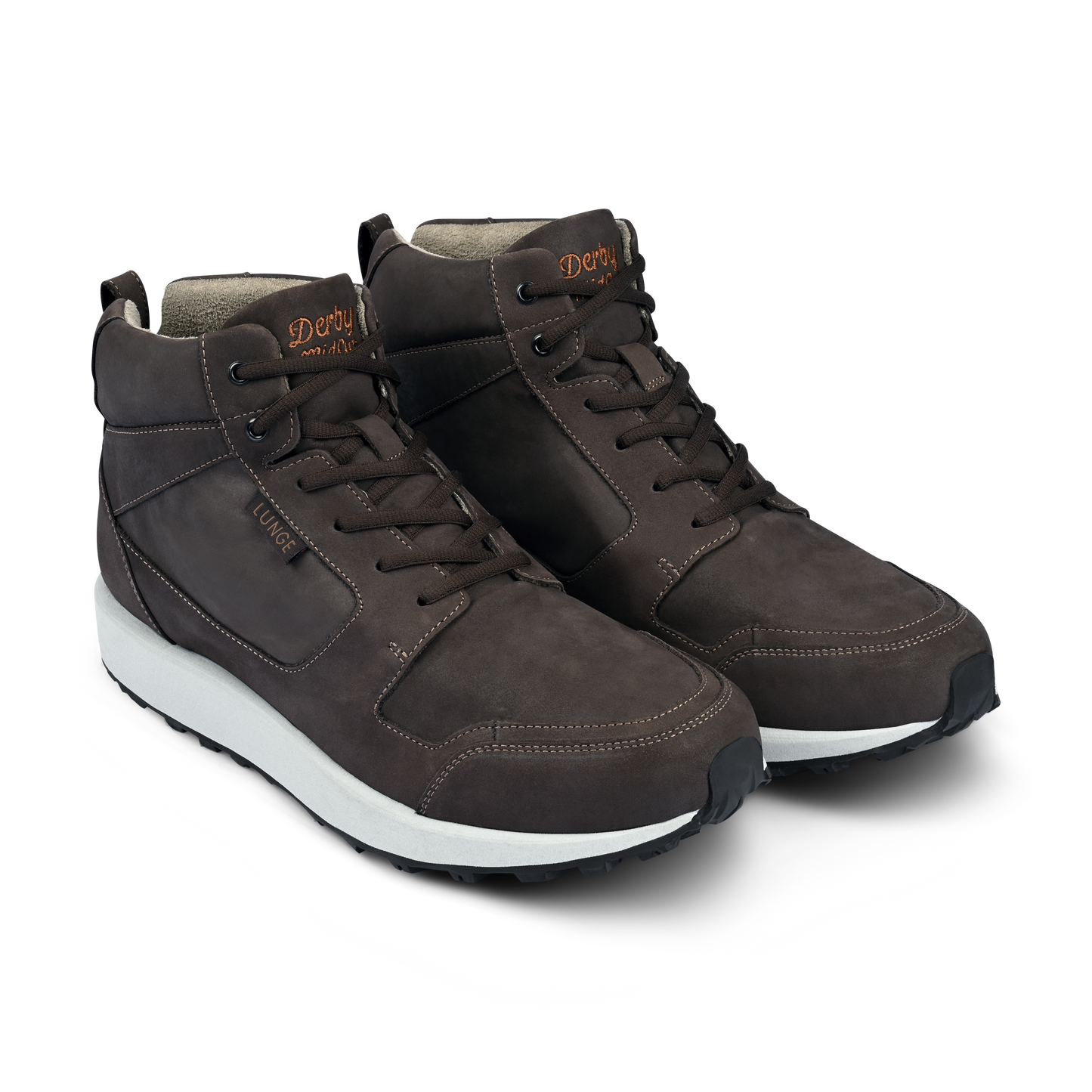 Derby Walk MidCut S Leather (Chocolate/Brown/Light Grey)