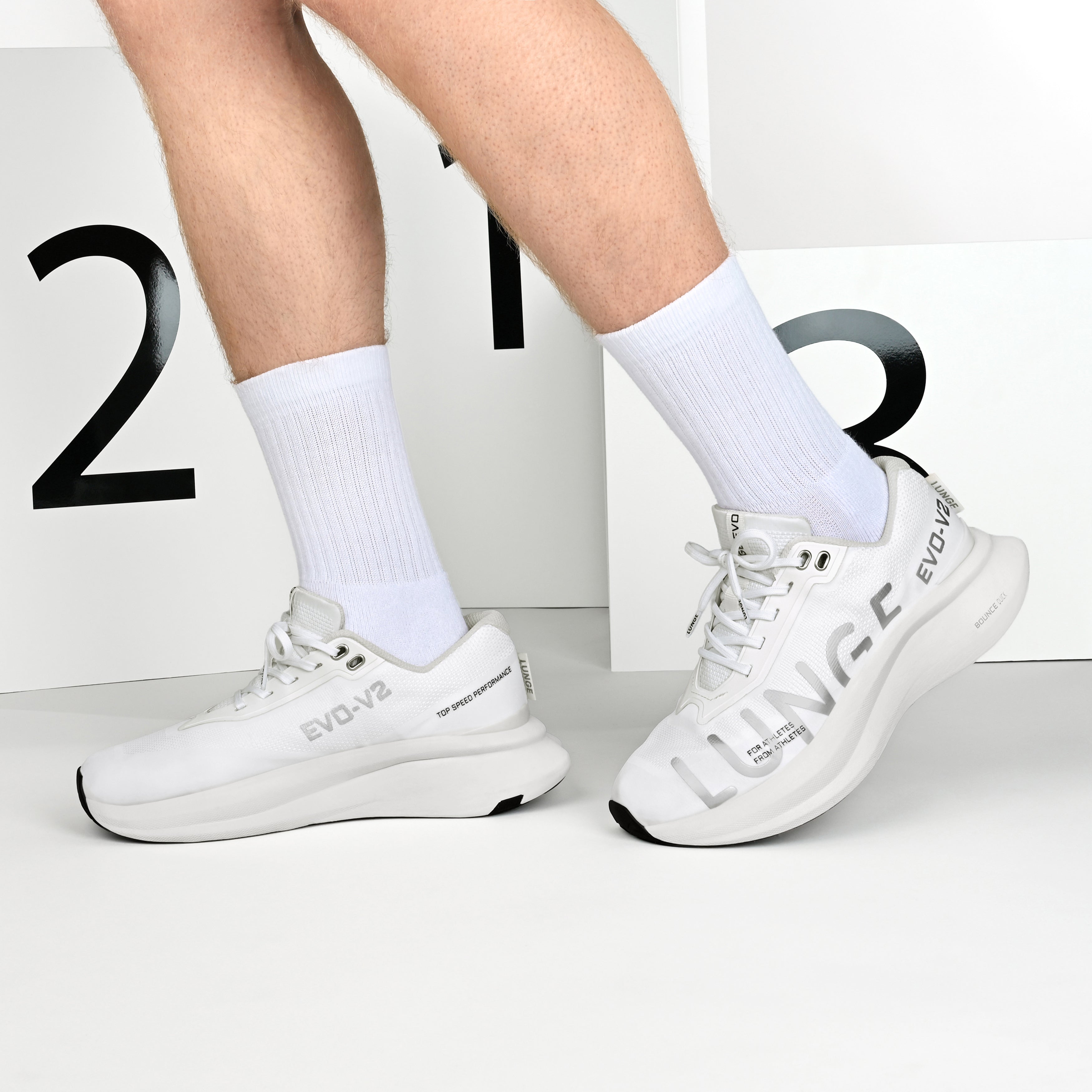 Evo Run V2 (White/Silver/White) – Lunge Manufaktur